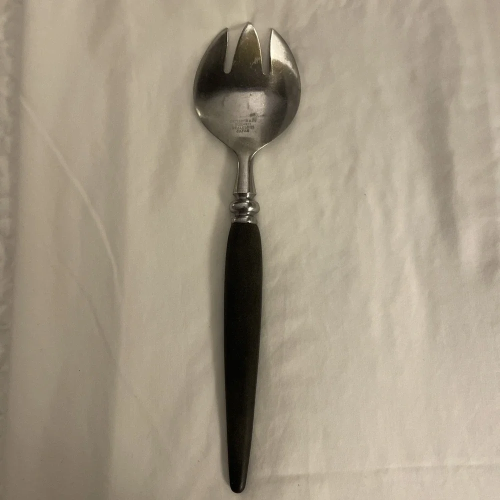 Guildcraft Forged‎ Stainless Serving Fork With Black Handle Japan 11.5